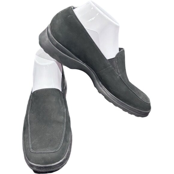 Aerosoles Womens Size 8.5 B Black Leather Slip-On Shoes - Picture 2 of 5